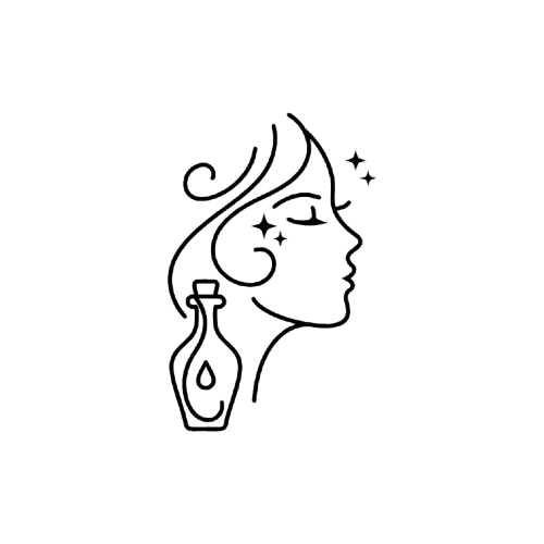 Woman face with sparkling stars